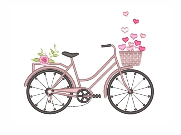 Bicycle with Hearts Embroidery Review for Personalized Gifts