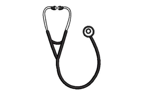 Black and White Stethoscope Embroidery Design Review