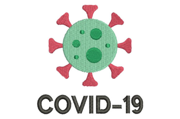 Covid 19 Embroidery Design Review for Business Merch