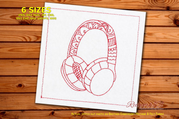 Designer Headphone Pattern Embroidery Review