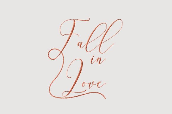 Fall in Love Embroidery Design: A Romantic Touch for Personalized Gifts