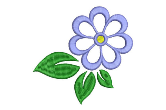 Flower with Green Leaves: A Seasonal Embroidery Staple