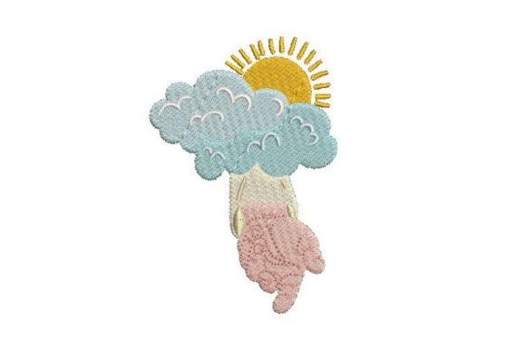Hand Reaching Down with Sunset Embroidery Design Review