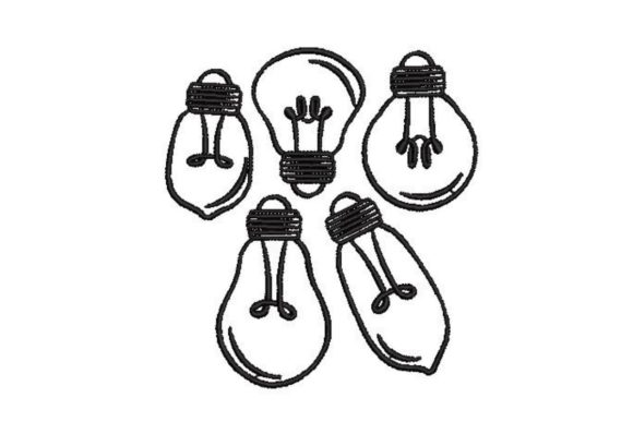 Line Art Doodle Lightbulbs: An Embroidery Designer’s Review