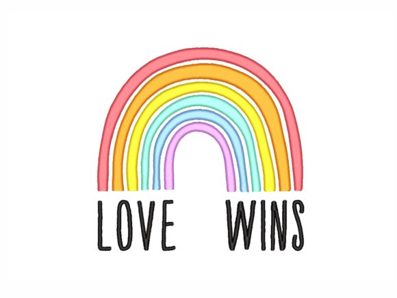 Love Wins Rainbow Embroidery Design Review