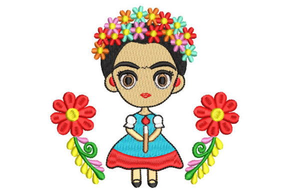 Reviewing Girl Animated with Flowers for Craft Fairs
