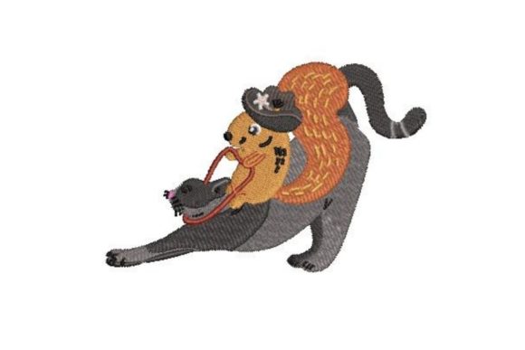 Rodeo Squirrel on a Cat: Embroidery Design Review