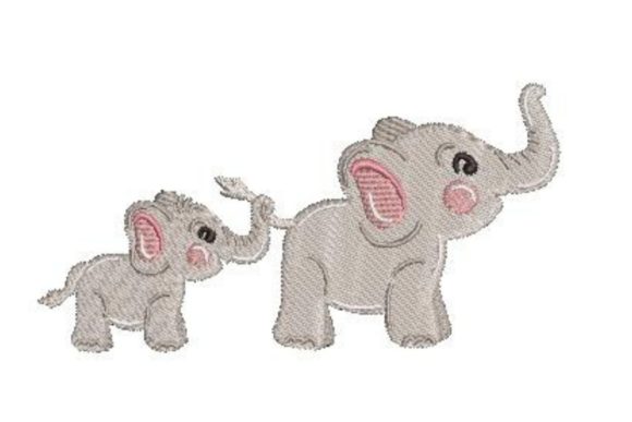 Watercolor Elephants Holding Each Other's Tails Review